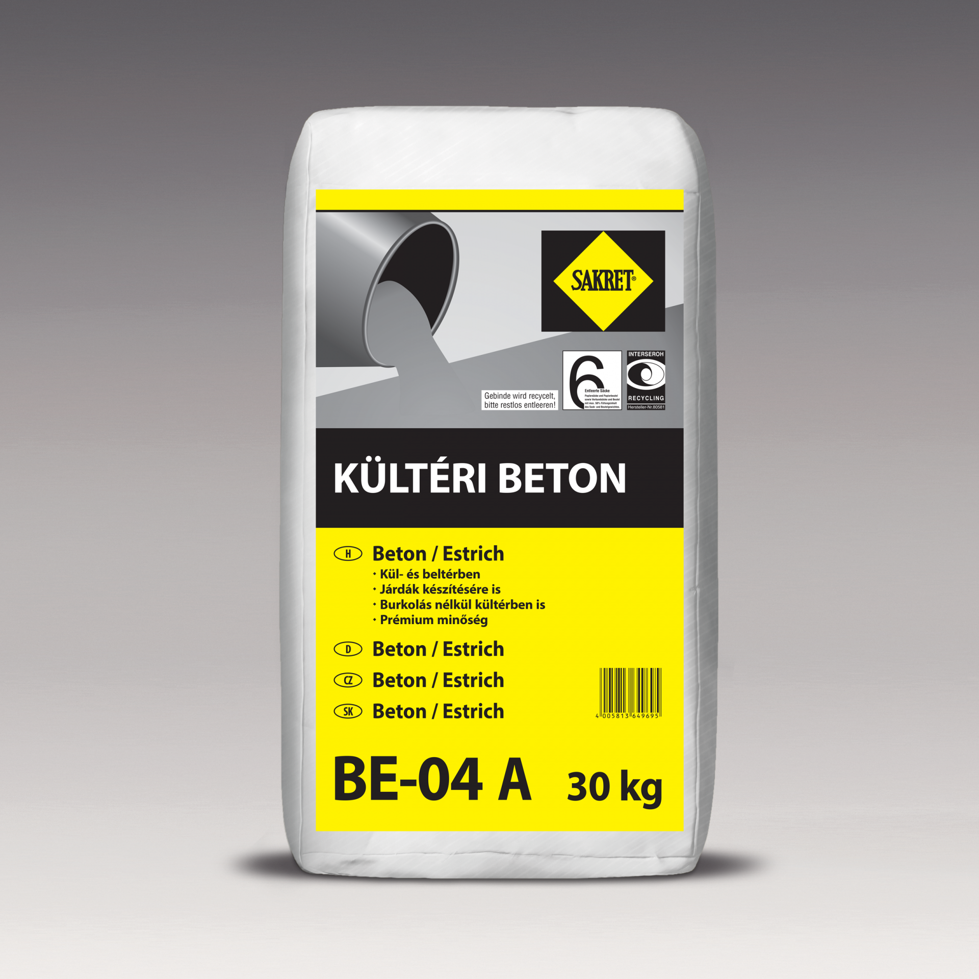 BE-04A Betonesztrich 30 kg/zsák